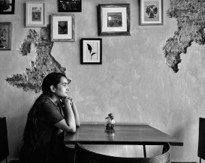 Woman reflecting on life timeline and feeling behind in life